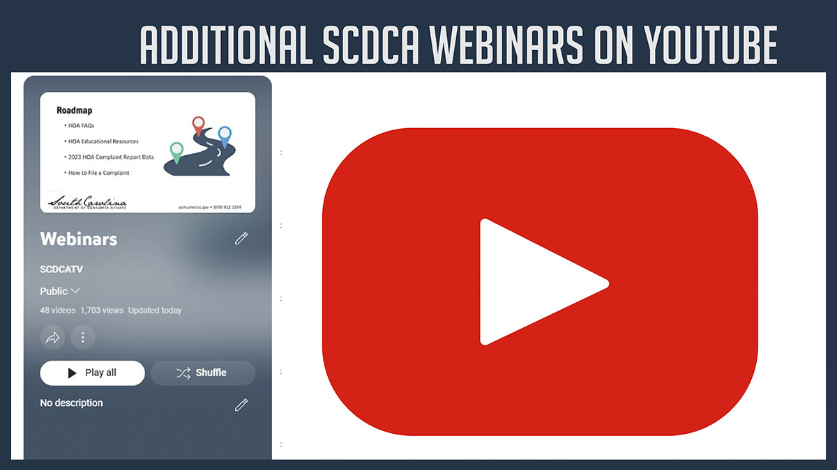 Thumbnail image shows a playlist of webinars on YouTube